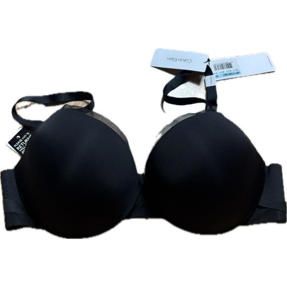 Calvin Klein Other - Calvin Klein Women 36C Black Mesh Lining Underwire Bra Sculpted Lift Plunge NWT